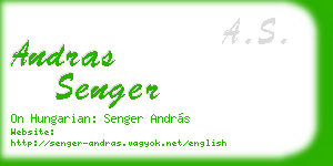 andras senger business card