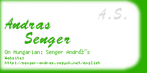 andras senger business card